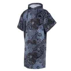 2022 Mystic Poncho Velours AOP - Blue/Black