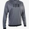 2022 Ion Wetshirt Hood Long Sleeve 1 2022 Ion Wetshirt Hood Long Sleeve -Surfing Gear Shop wetshirt hood grey front 97262.1655926255